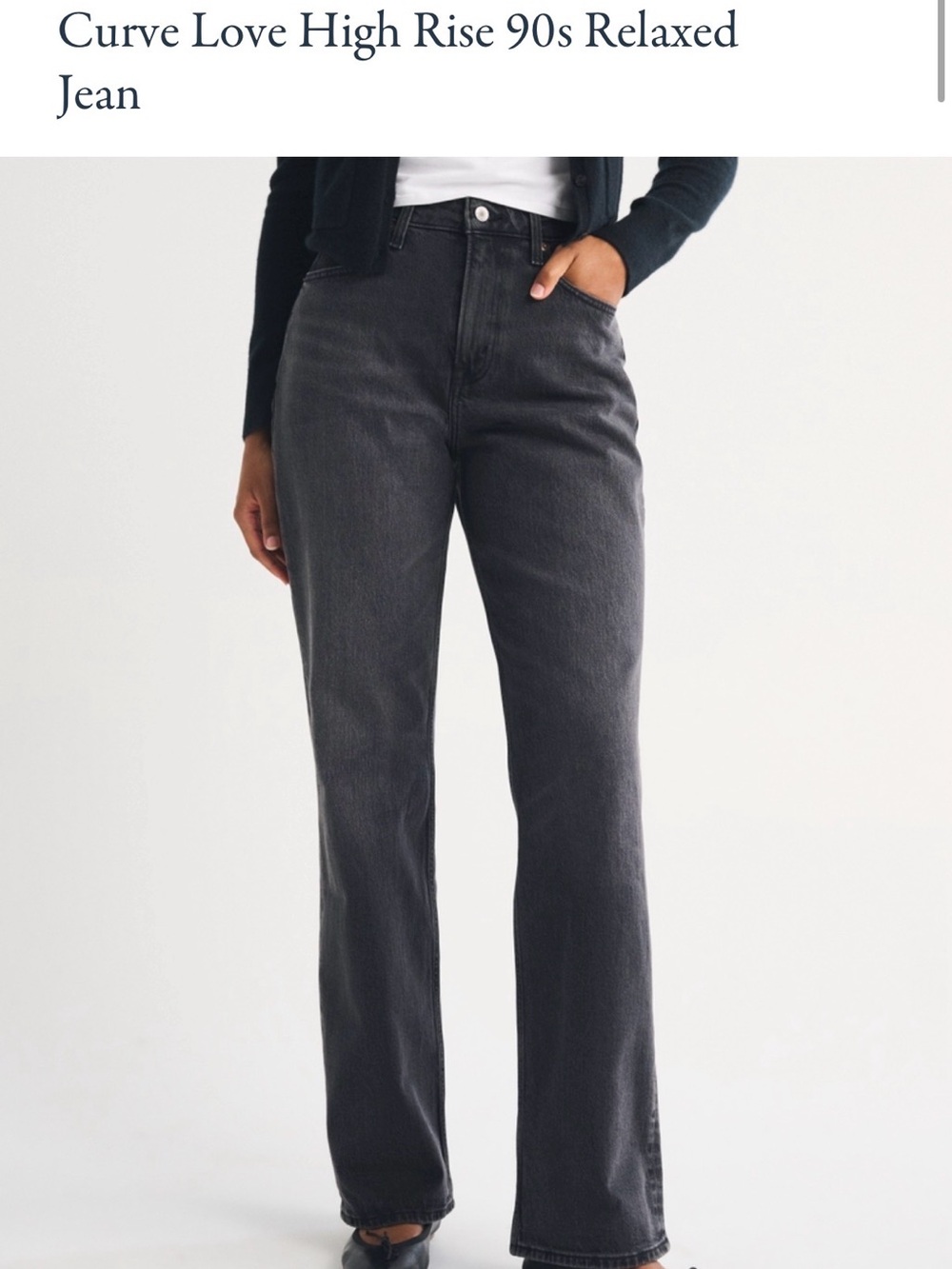 Abercrombie & Fitch High-Rise 90s Relaxed Jeans Black